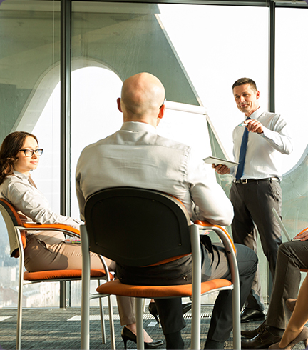 Professional finance planning meeting
